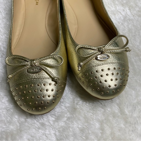 Coach Doreen Metallic Gold Ballet Flats 9.5 - Picture 6 of 6